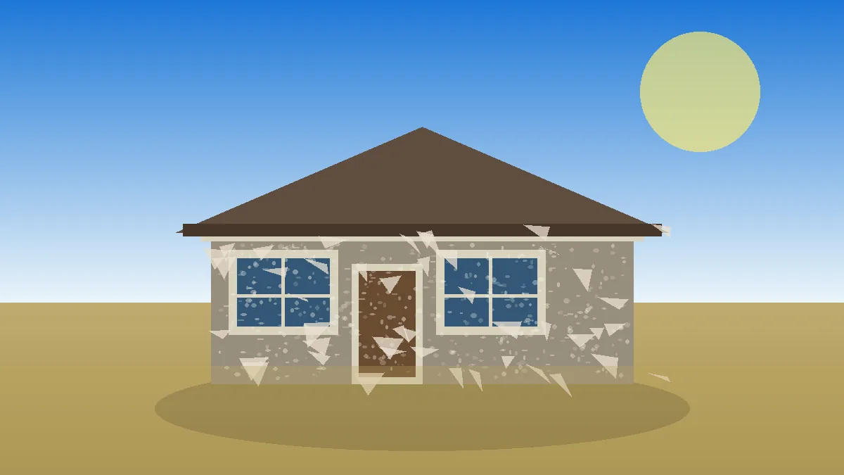 Chalked faded exterior paint Enid Oklahoma Garfield County UV heat damage before repaint house painting